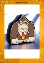 Lampe LED en forme de gorille DK de dessin animé, création lumineuse 3D pour décoration, idée originale pour chambre ou bureau.