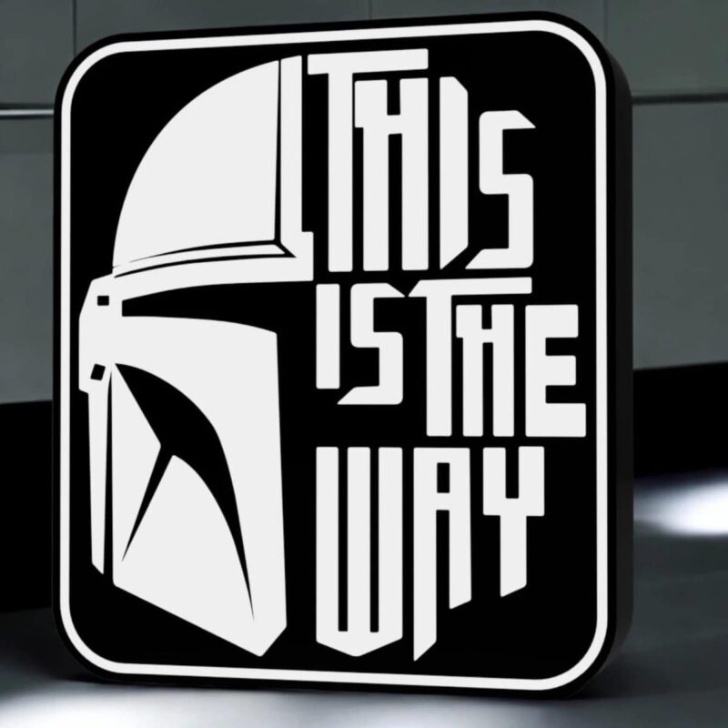 Lampe LED 3D avec design Star Wars, éclairage personnalisable pour décoration intérieure, création lumineuse unique en impression 3D.