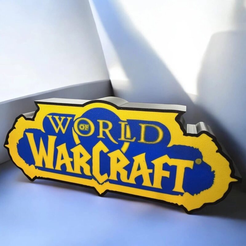 Worl of Warcraft lampes LED 3D personnalisées, créations lumineuses pour une décoration unique et originale, fabriquées par Infinity 3D Print.