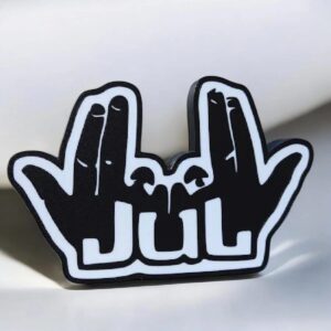 "Décoration lumineuse 3D en forme de main avec la parole 'Hello' en style graffiti, imprimée en 3D et idéale pour embellir un espace intérieur avec une touche moderne et artistique.".