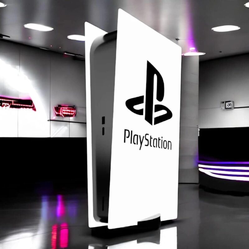 Lampe LED PlayStation 3D personnalisée avec logo emblématique, créant une ambiance lumineuse moderne et innovante pour chambres ou espaces gaming.