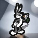 Chinatown Infini 3D Print – Lampe LED en 3D avec personnage Bugs Bunny tenant une carotte lumineuse.