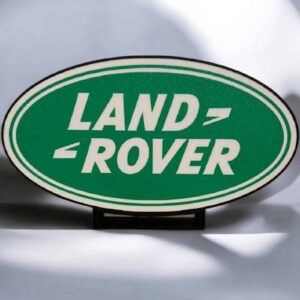 Lampe LED 3D en forme de logo Land Rover, création lumineuse unique, décoration intérieure innovante, idéale pour les passionnés de voitures et de design personnalisé.