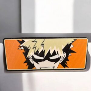 Création lumineuse 3D avec personnage stylisé, éclairage LED, décoration déco originale, motif manga, personnalisée, unique.