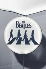 Lampe LED 3D avec image des Beatles et silhouette des membres traversant un passage piétons, création lumineuse originale et design unique, idéale pour décoration musicale ou moderne.