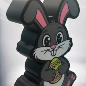 Lampes LED 3D en forme de lapin amusant avec lumière colorée, création lumineuse unique, décoration intérieure ludique pour enfants et adultes, art 3D imprimé, design personnalisable, cadeau original, décoration moderne, Infinity 3D Print.
