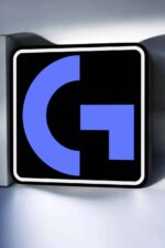 Générique 3D lumineux avec logo GS en LED bleue sur fond noir, création artisanale pour décoration intérieure ou événementielle, édition limitée par Infinity 3D Print.