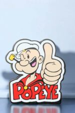 Porte-clé lumineux Popeye en 3D avec personnage iconique, parfait pour égayer votre clé ou votre décoration. Lampe LED créative inspirée du cartoon pour tous les fans.