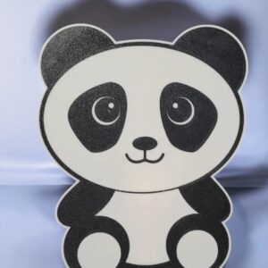 Panda en 3D lumineux en résine, création personnalisée, décoration enfant, lampe LED, design mignon et original, idéale pour chambre, cadeau ou décoration intérieure.