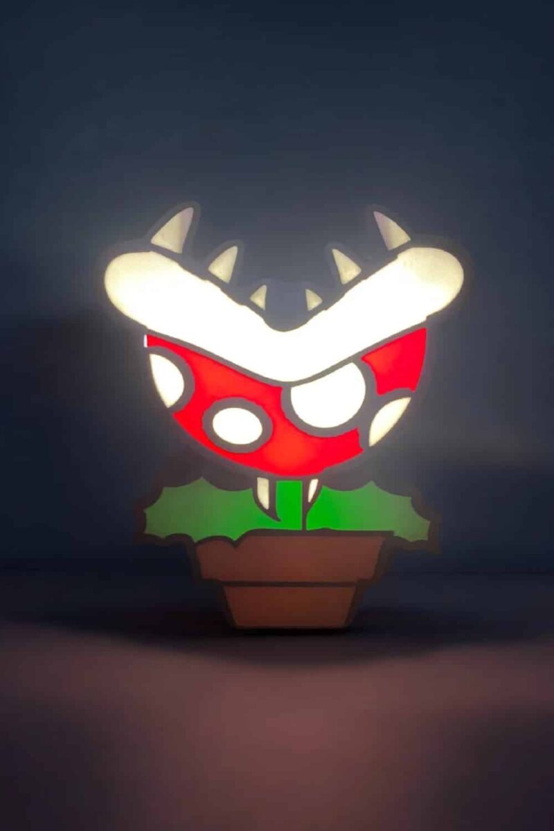 Lampe 3D LED Halloween avec motif de cactus et monstres, création lumineuse originale pour décoration intérieure festive. Great pour une ambiance cosy et joyeuse.