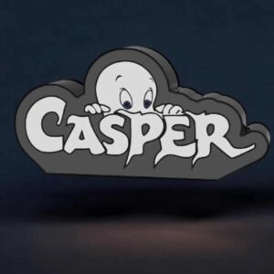 LED lampe personnalisée avec prénom Casper en 3D lumineuse et colorée.