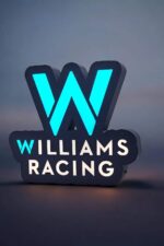 Williams Racing logo en LED lumineux, création 3D personnalisée, lampes LED décoratives, impression 3D pour fans de courses automobiles, objets lumineux originaux pour décoration intérieure.