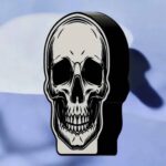 Skull en LED 3D lumineux, création originale de Infinity 3D Print, idéale pour la décoration et l’éclairage d’ambiance dans un style moderne et artistique.