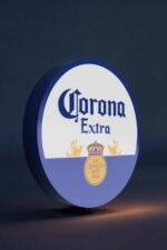Corona 3D lampes LED, création lumineuse 3D personnalisée, design moderne et innovant, idéale pour décoration intérieure, ambiance chaleureuse et originale, fabrication artisanale en France.