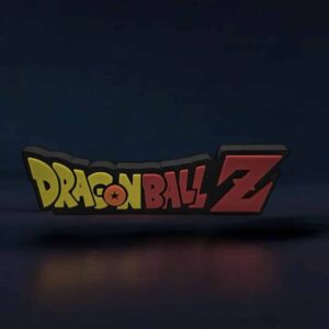 Peinture logo Dragon Ball Z 3D lumineuse avec LED, création artistique unique, décoration moderne, idéale pour fans d'anime et collectionneurs, fabrication artisanale sur-mesure, éclairage intérieur coloré.