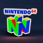 NOMIN N3D NINTENDO 64 LED créaion lumineuse 3D colorée, lampe personnalisée, décoration gamer, objet lumineux original.