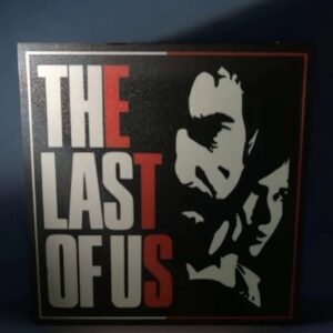 LED lampe 3D inspirée de The Last of Us, design noir et blanc avec personnages emblématiques, parfaite pour une décoration lumineuse et originale.