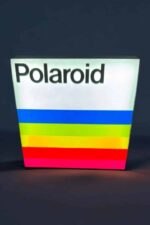 Polaroid lampe LED lumineuse 3D avec logo, éclairage coloré multicolore, création originale pour décoration intérieure moderne.