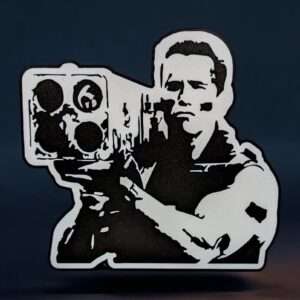 A1. Lampe LED 3D avec design de personnage en noir et blanc, créant une ambiance lumineuse unique dans la décoration intérieure.