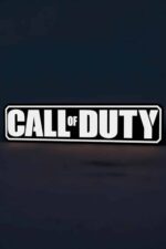 Call of Duty logo en LED luminescent, décoration lumineuse 3D pour gamers, design moderne et high-tech, idéale pour setup gaming ou décoration intérieure stylée.
