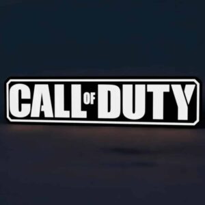 Call of Duty logo en LED luminescent, décoration lumineuse 3D pour gamers, design moderne et high-tech, idéale pour setup gaming ou décoration intérieure stylée.
