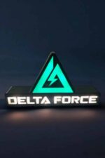 LED lampes 3D personnalisées avec logo lumineux Delta Force, éclairage moderne et original, création lumineuse en impression 3D pour décoration ou cadeaux technologiques.
