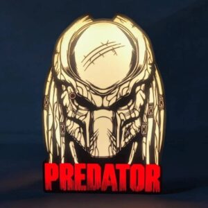 3. Illusion lumineuse 3D Predator avec design détaillé et éclairage LED, idéale pour décoration intérieure ou collection geek.