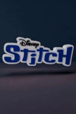 Lumière LED personnalisée du logo Disney Stitch en 3D, création imprimée par Infinity 3D Print.