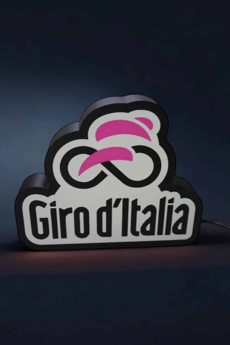 LED lampe personnalisée Giro d'Italia en 3D avec logo lumineux.