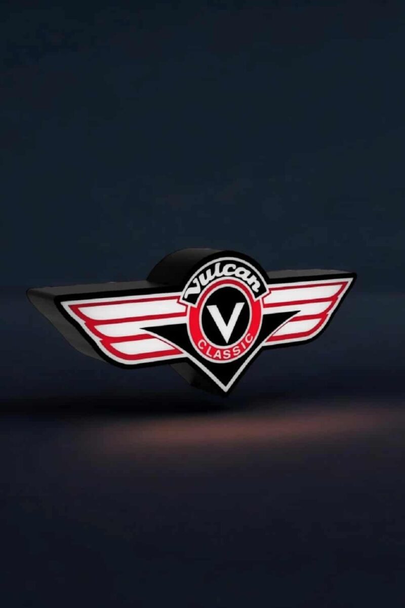 Nouveau logo de voiture vintage lumineux 3D, tissu noir et éclairage LED, pour décoration intérieure ou véhicules, conçu avec impression 3D.