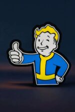 LED lampes 3D Fallout Vault Boy lumineuses, décor original et coloré, parfait pour une ambiance conviviale et rétro, fabriquée par Infinity 3D Print.