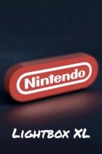 Nintendo lumineux en forme de boîte LED, création 3D personnalisée, éclairage LED innovant, décoration moderne, idéal pour fans de jeux vidéo et collectionneurs.