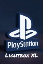 PlayStation Lightbox XL en 3D, lampe LED décorative inspirée du logo iconique de PlayStation, idéale pour une ambiance gaming moderne et personnalisée.