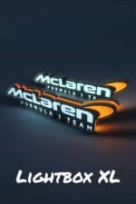 Moule lumineuse LED McLaren Formula 1 Team, création 3D pour décor ou objets lumineux, design innovant et personnalisé, idéal pour fans de sports automobiles et décoration moderne.