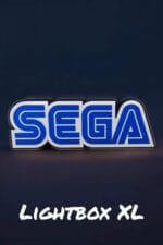 SEGA logo en éclairage LED lumineux, décoration lumineuse LED originale pour gamers et fans de la marque.