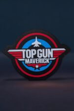 Patch lumineux design militaire Top Gun Maverick avec LED, décoration LED 3D, objet personnalisé lumineux et original, idéal pour fans de cinéma et de véhicules militaires.