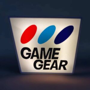 Illumination LED personnalisée pour gaming avec logo Game Gear, design lumineux et moderne pour décoration de gaming ou bureaux gamers.