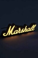 Marques célèbre LED lumineuse 3D Marshall, lampe neon personnalisé, création lumineuse moderne, éclairage décoration d intérieur tendance, cadeau original pour music fans.