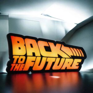Lampe LED 3D "Back to the Future" lumineuse et colorée, idéale pour une décoration moderne et originale, réalisée par Infinity 3D Print.