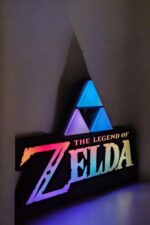 lampe led zelda triforce . Logo coloré de The Legend of Zelda