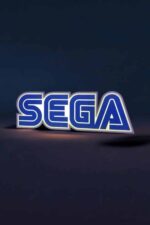 SEGA lumineuse LED 3D, création lumineuse personnalisée, affichage lumineux pour décoration intérieure ou événementiel, design moderne avec éclairage LED.