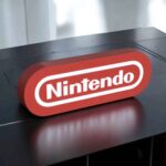 Néon 3D lumineux en forme de logo Nintendo, création personnalisée en impression 3D avec éclairage LED pour décoration gaming ou collection.