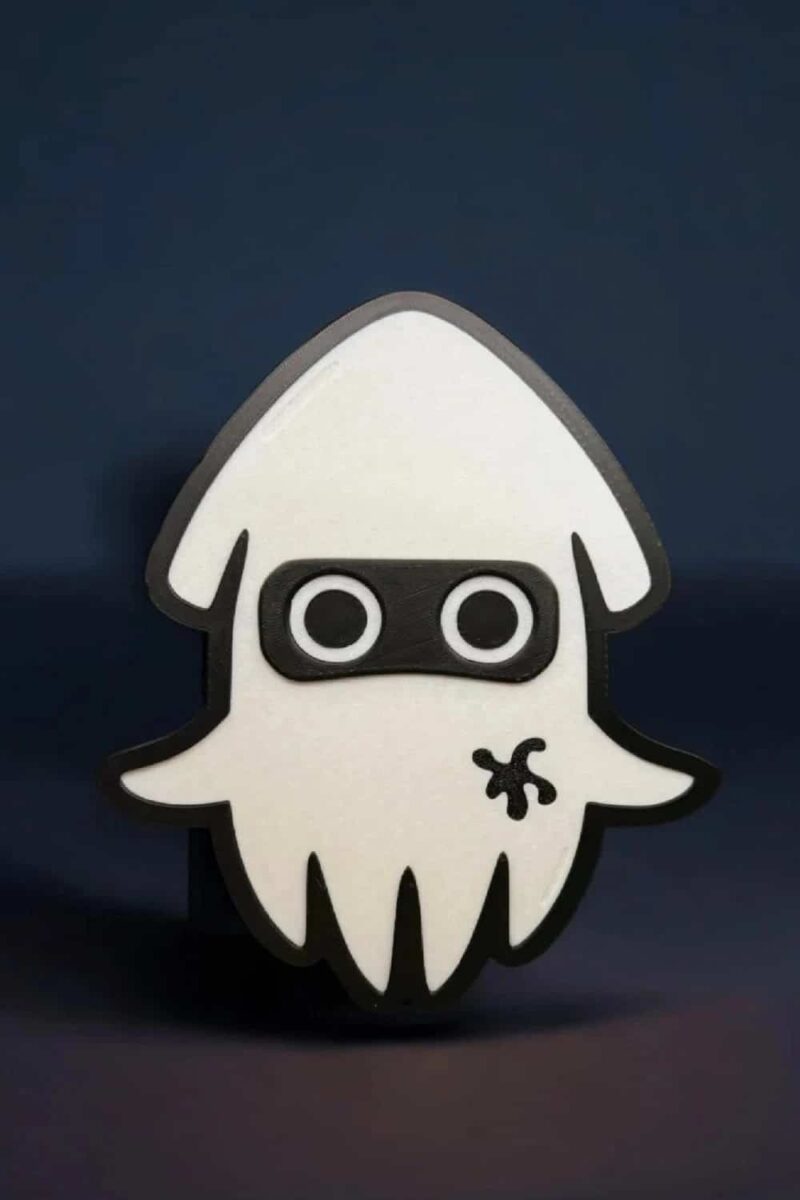 Lampe LED 3D en forme de pieuvre mignonne, création lumineuse personnalisée, design unique, décoration originale, idée cadeau pour enfants et adultes, fabrication artisanale.