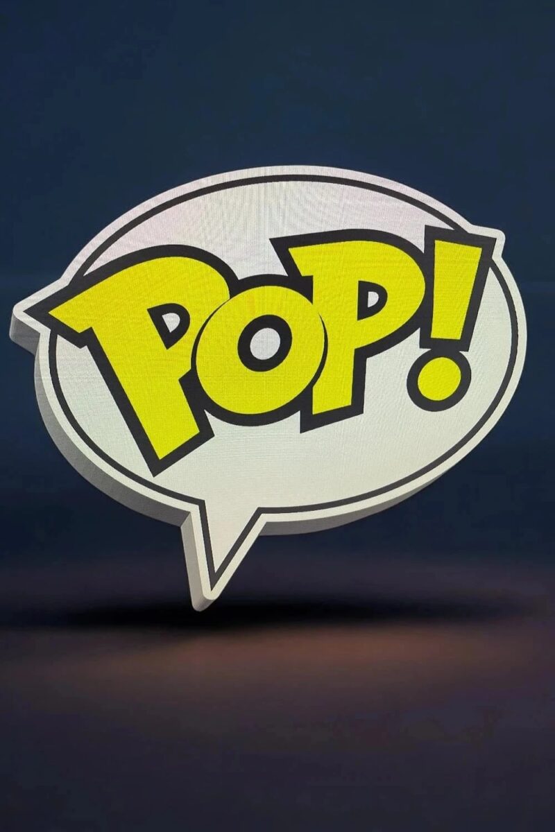 Pop comic design LED lamp, création lumineuse 3D, décoration moderne, fait main, idée cadeau originale, éclairage coloré pour chambre ou bureau, produit unique en français.