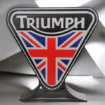 Triumph logo en 3D avec drapeau britannique et croix rouge, lampe LED lumineuse, création lumineuse 3D, décoration intérieure, cadeau personnalisé.