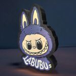 Labubu 3D lampe LED, création lumineuse unique en forme de personnage avec oreilles de chien et visage mignon, illumination colorée pour décoration intérieure ou cadeau original.
