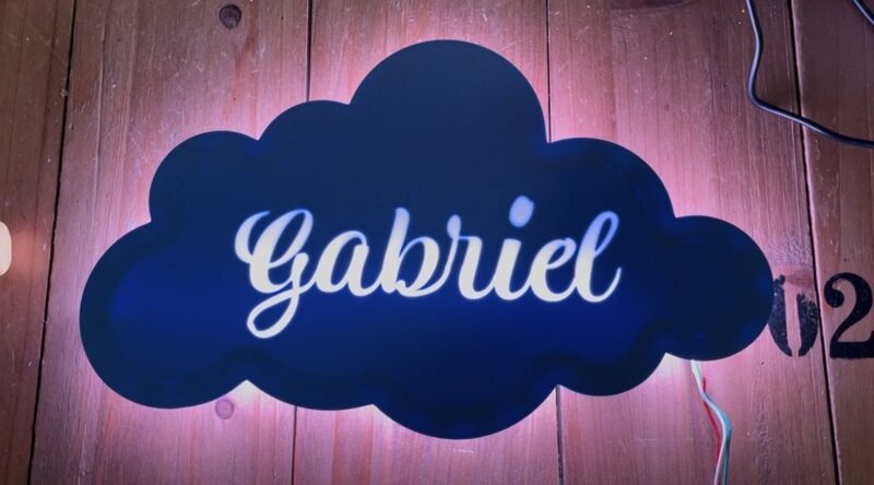 Nom de fichier : lampe personnalisee nuage Gabriel LED 3D.