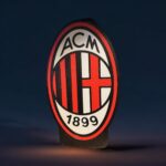 ACM Milano logo en patch lumineux 3D, créer avec impression 3D et éclairage LED pour une décoration originale et personnalisée.