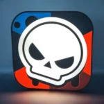 Light-up skull lamp with LED illumination, 3D printed for decorative or ambient lighting purposes, featuring vibrant colors and creative design by Infinity 3D Print.