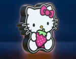 Lampe LED Hello Kitty Fraise – Édition Collector Rose